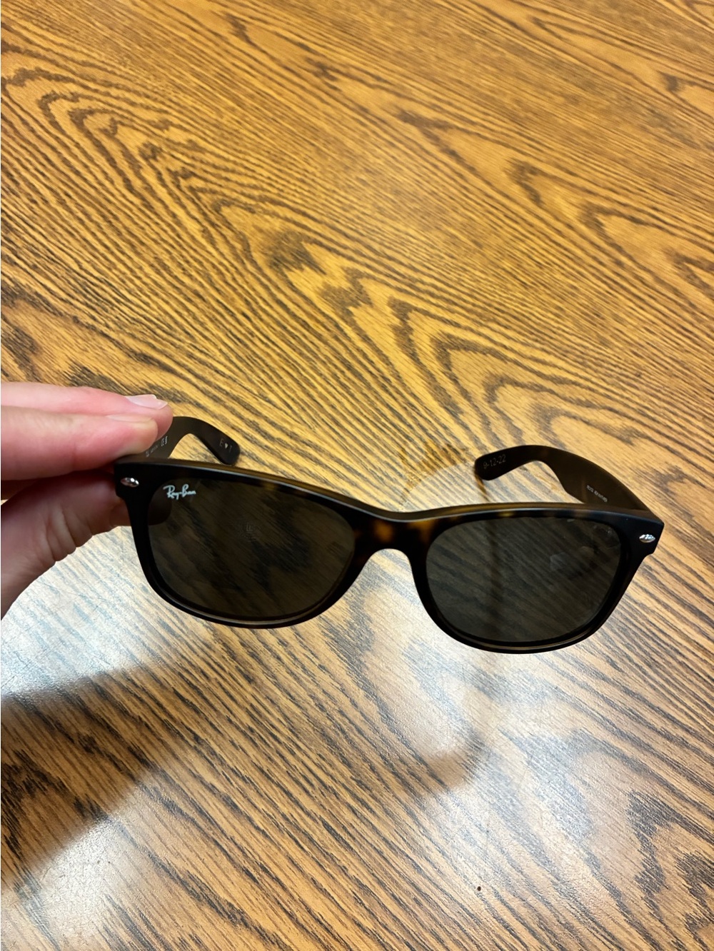 Ray-Ban Tortoiseshell Frame Sunglasses with Black Lenses